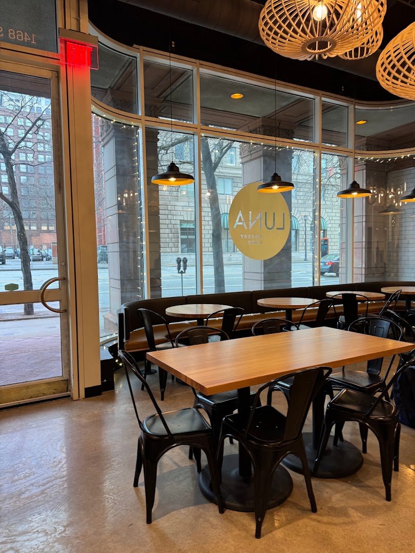 Interior of Luna Bakery & Cafe, specialty coffee shop in Cleveland
