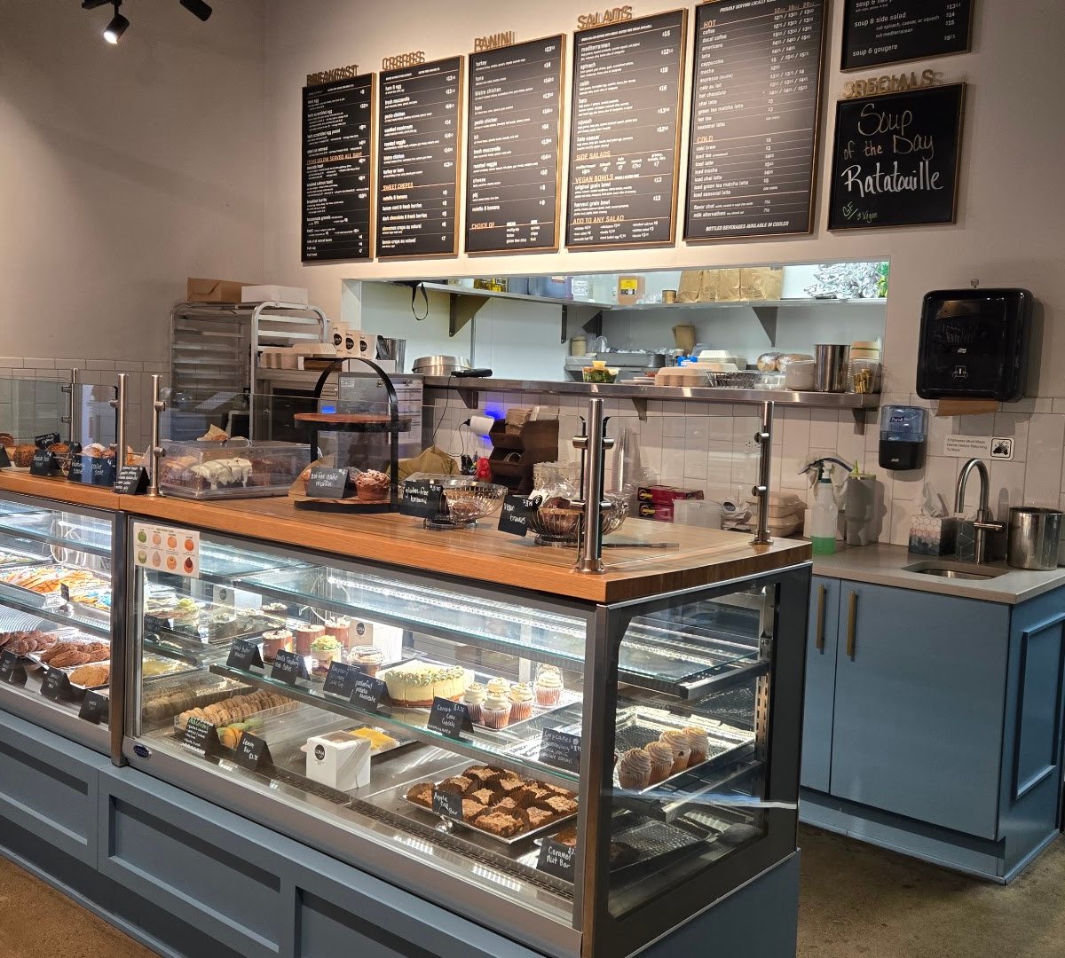 Interior of Luna Bakery & Cafe, specialty coffee shop in Cleveland
