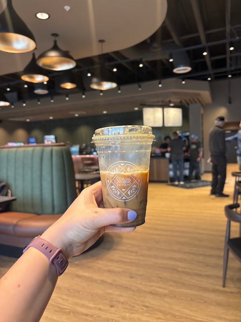 Interior of Stories Coffee Company, specialty coffee shop in Omaha