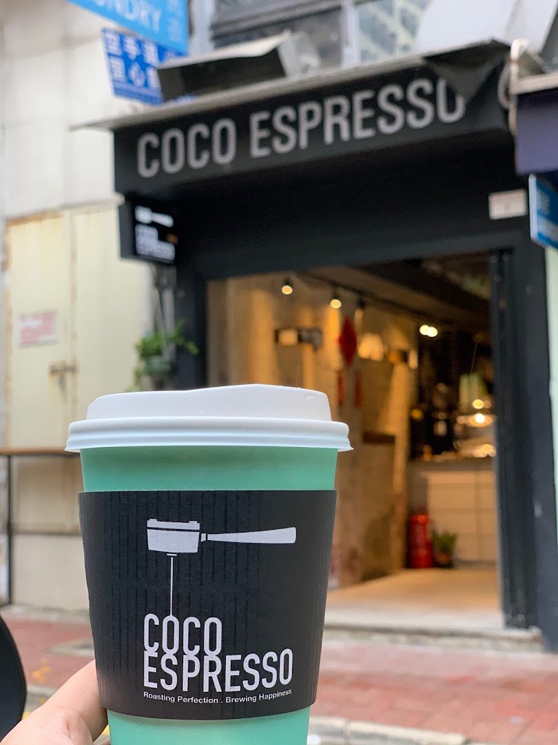 Storefront of Coco Espresso, specialty coffee shop in Hong Kong
