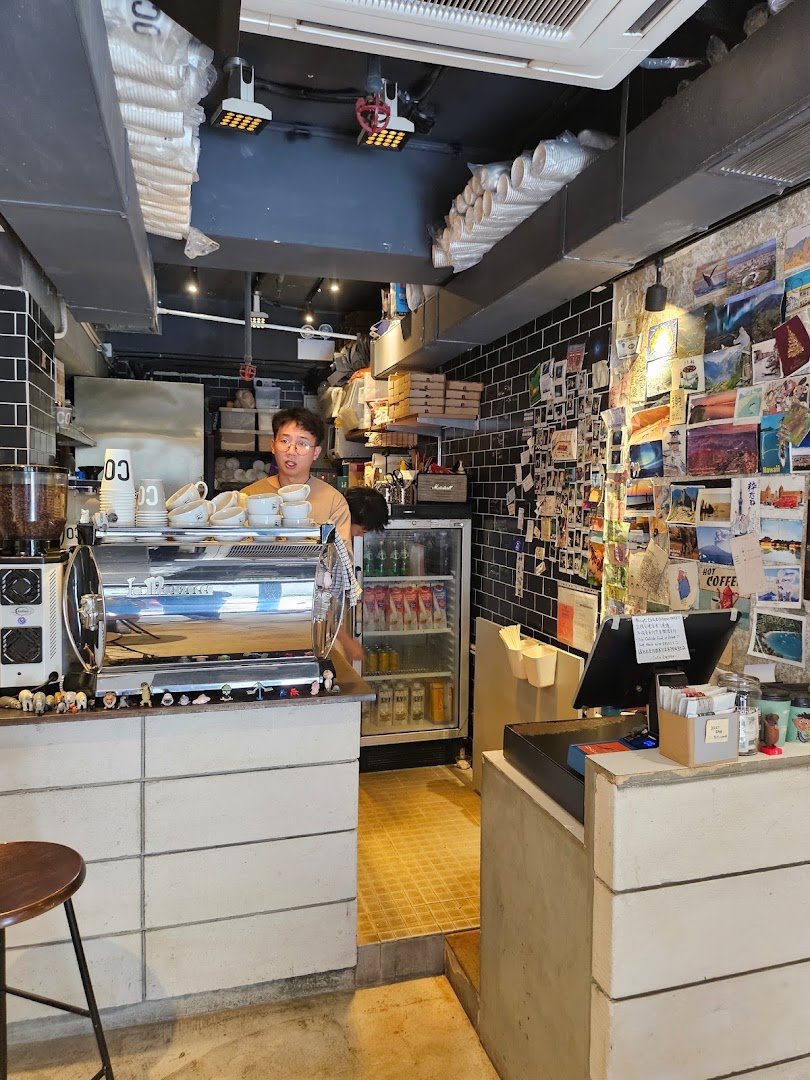 Interior of Coco Espresso, specialty coffee shop in Hong Kong