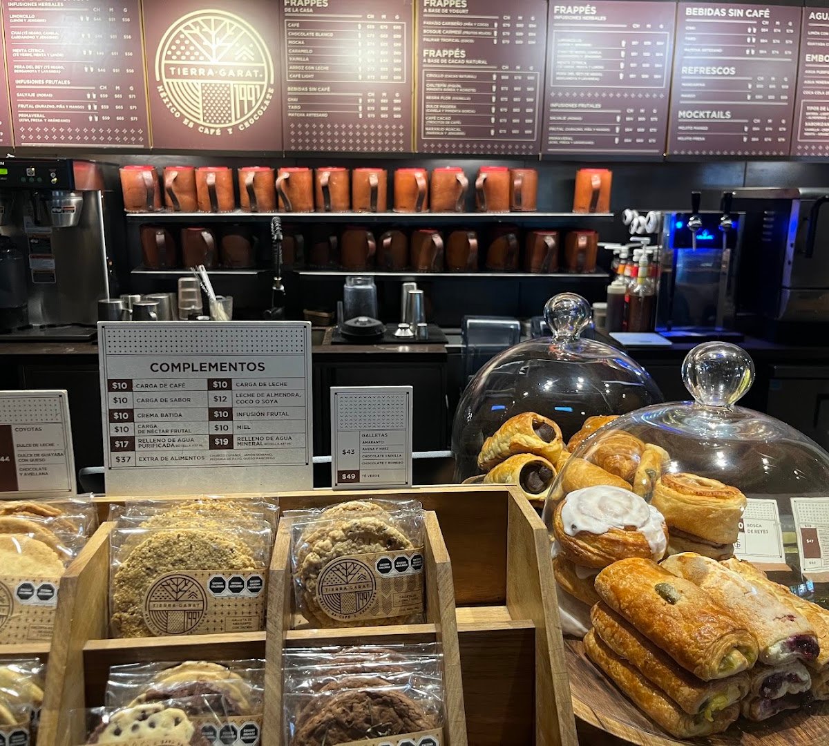 Interior of Tierra Garat, specialty coffee shop in Mexico City