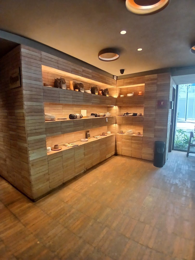 Interior of Tierra Garat, specialty coffee shop in Mexico City