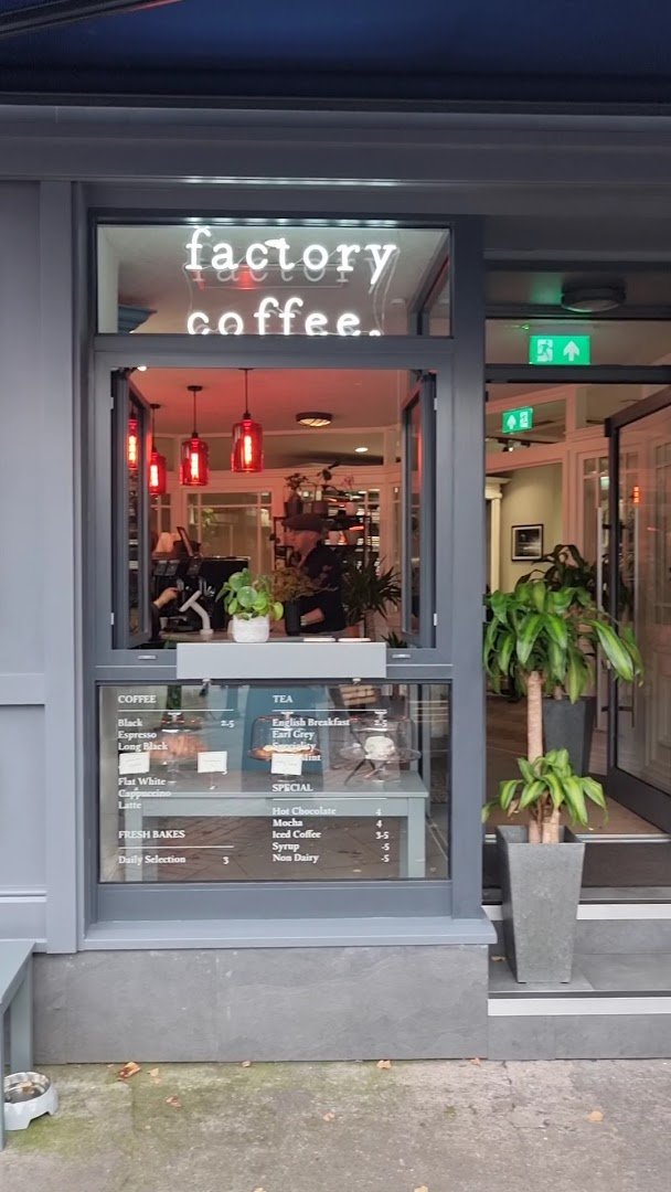 Storefront of Factory Coffee MCR, specialty coffee shop in Manchester