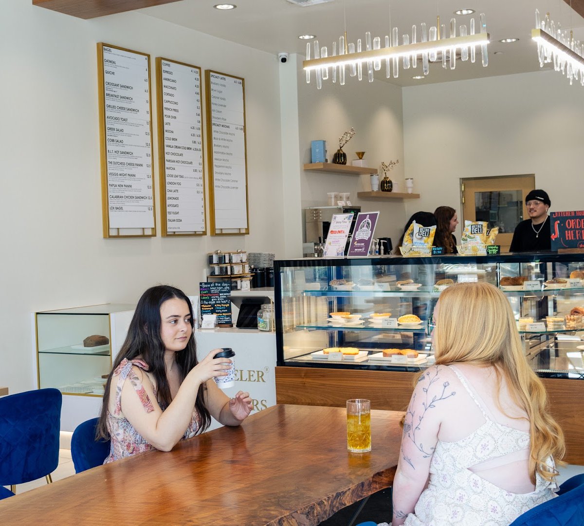 Interior of World Traveler Coffee Roasters, specialty coffee shop in Sacramento