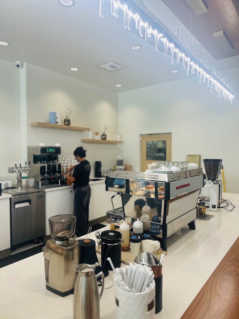 Interior of World Traveler Coffee Roasters, specialty coffee shop in Sacramento