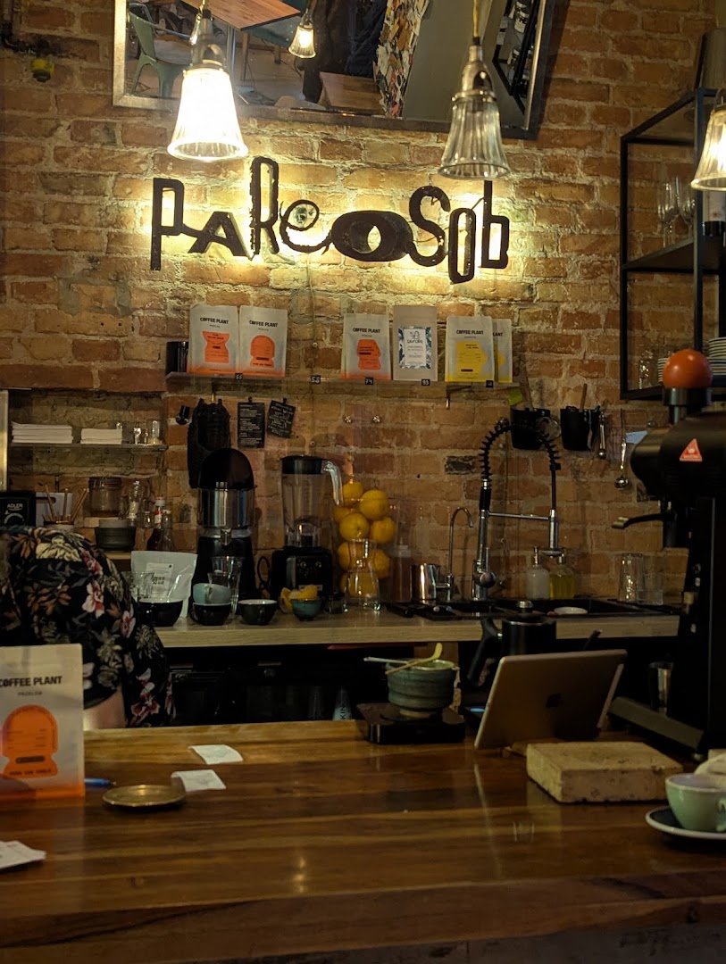Interior of Paręosób Gallery Cafe, specialty coffee shop in Warsaw