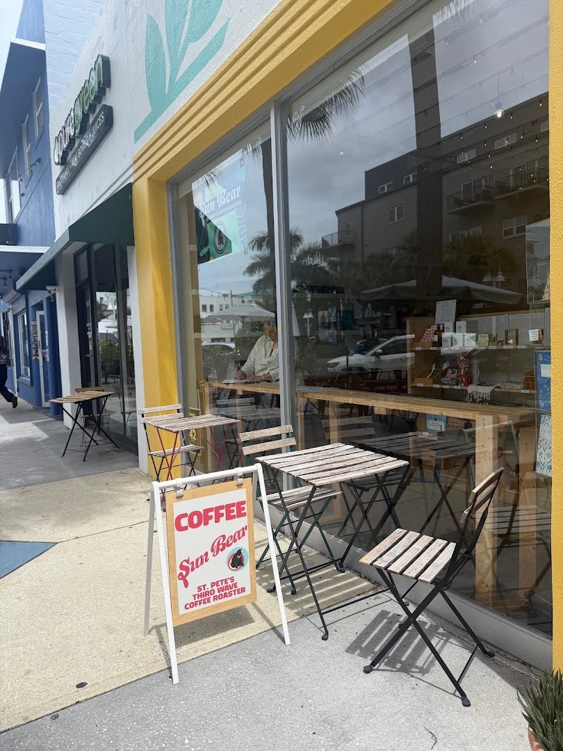 Storefront of Sun Bear, specialty coffee shop in Tampa-St. Petersburg