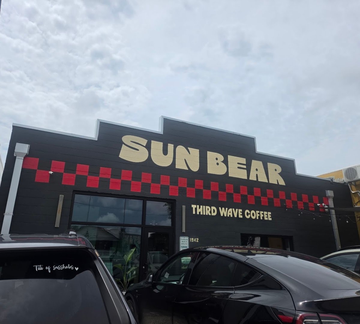 Storefront of Sun Bear, specialty coffee shop in Tampa-St. Petersburg
