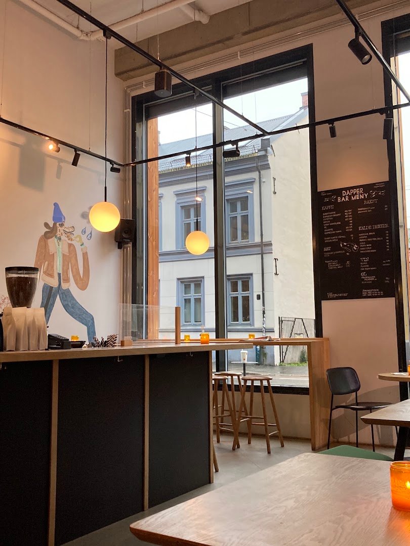 Interior of Dapper, specialty coffee shop in Oslo