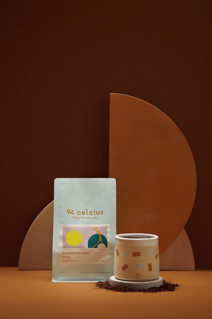 Coffee at 94 Celcius, specialty coffee shop in Montreal