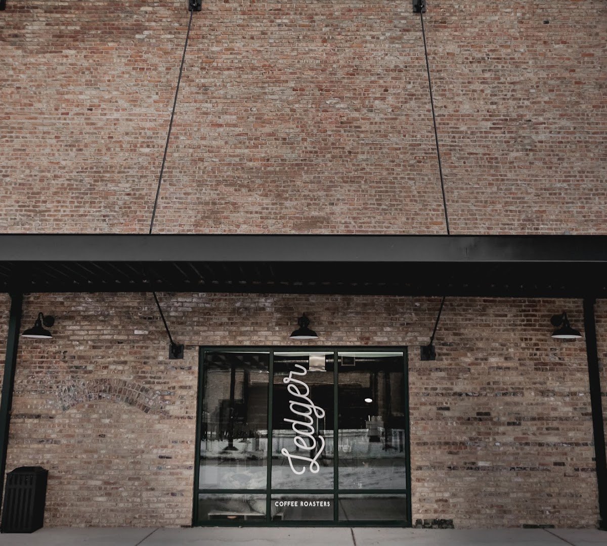 Storefront of Ledger Coffee Roasters, specialty coffee shop in Madison