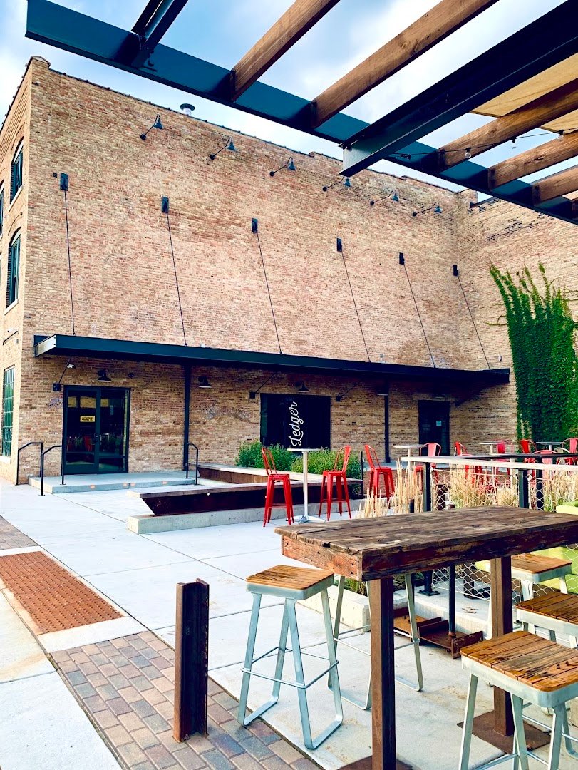 Storefront of Ledger Coffee Roasters, specialty coffee shop in Madison