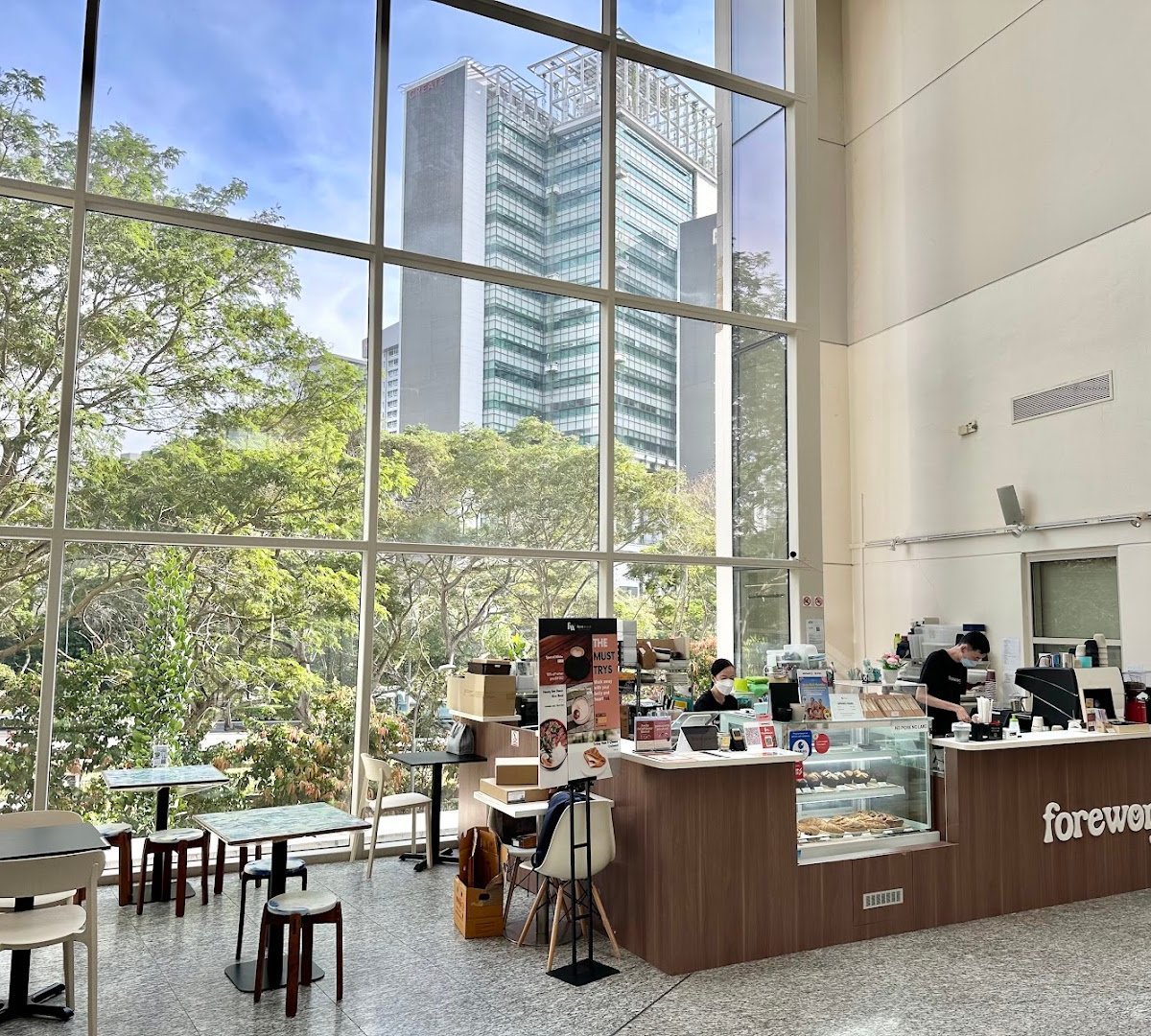 Interior of Foreword Coffee @ NUS YST, specialty coffee shop in Singapore