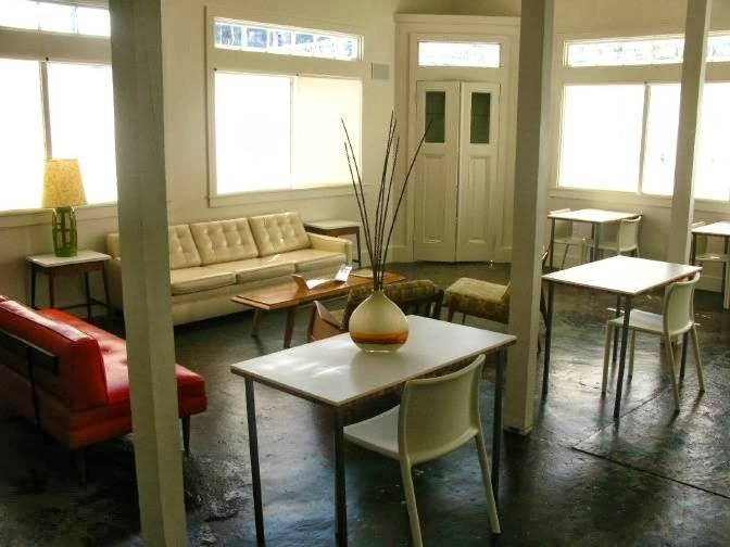Interior of The Orange Couch, specialty coffee shop in New Orleans