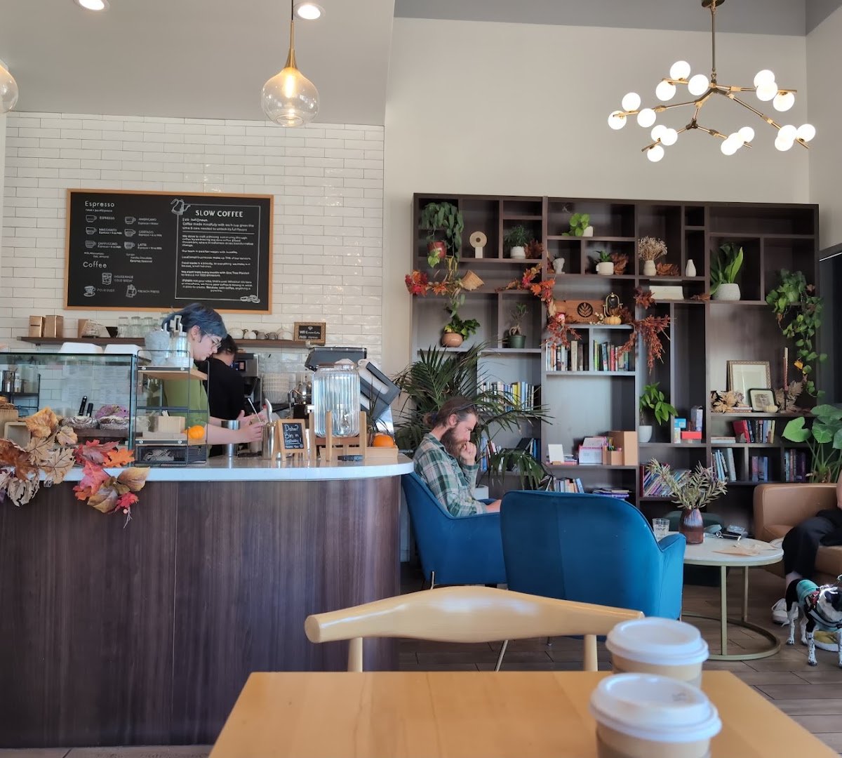 Interior of Evergreen Coffee, specialty coffee shop in Las Vegas