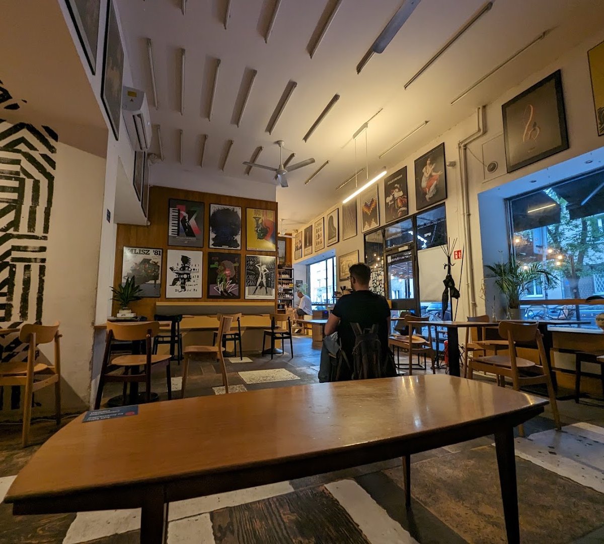 Interior of Relaks, specialty coffee shop in Warsaw