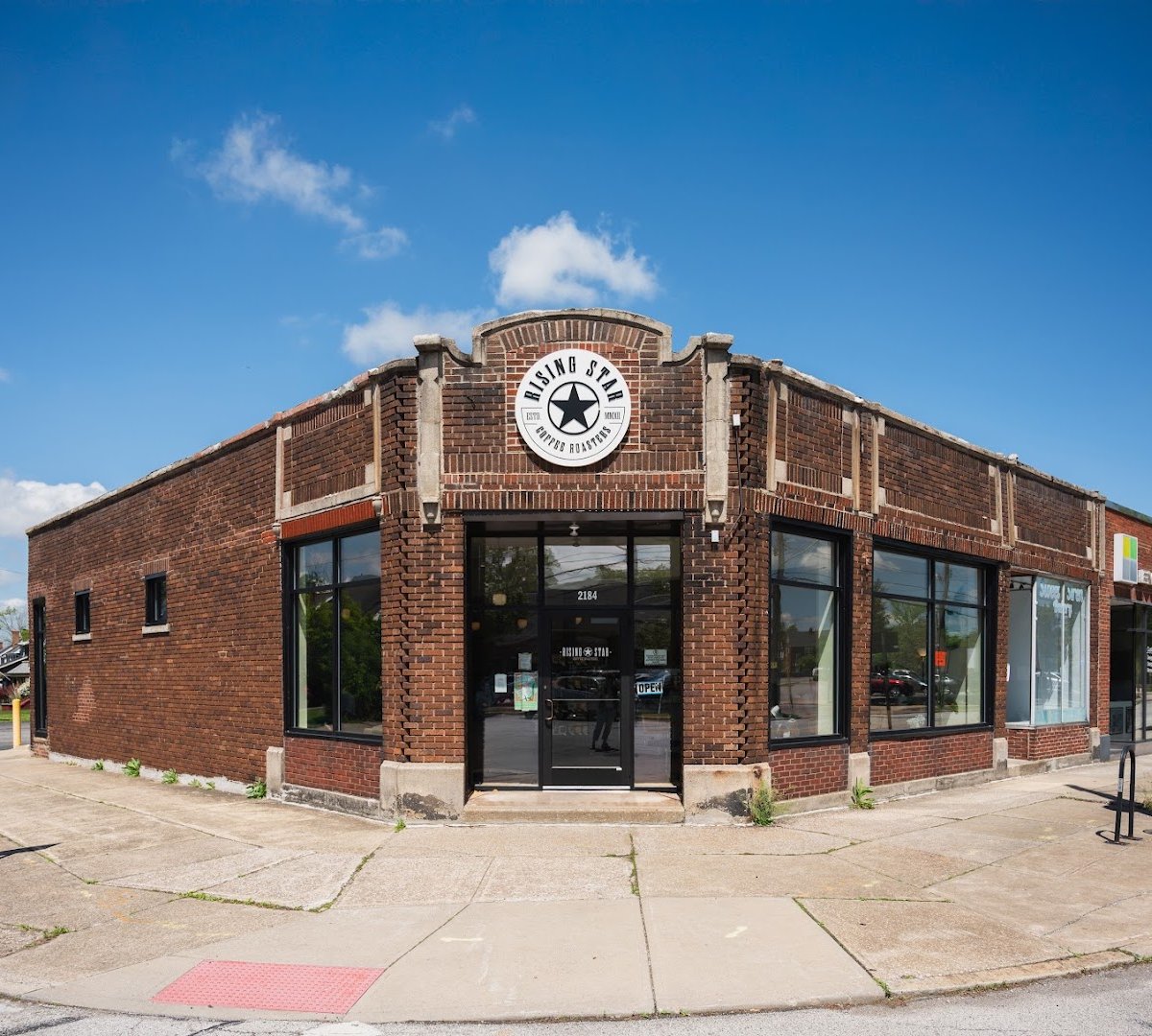 Storefront of Rising Star Coffee Roasters, specialty coffee shop in Cleveland
