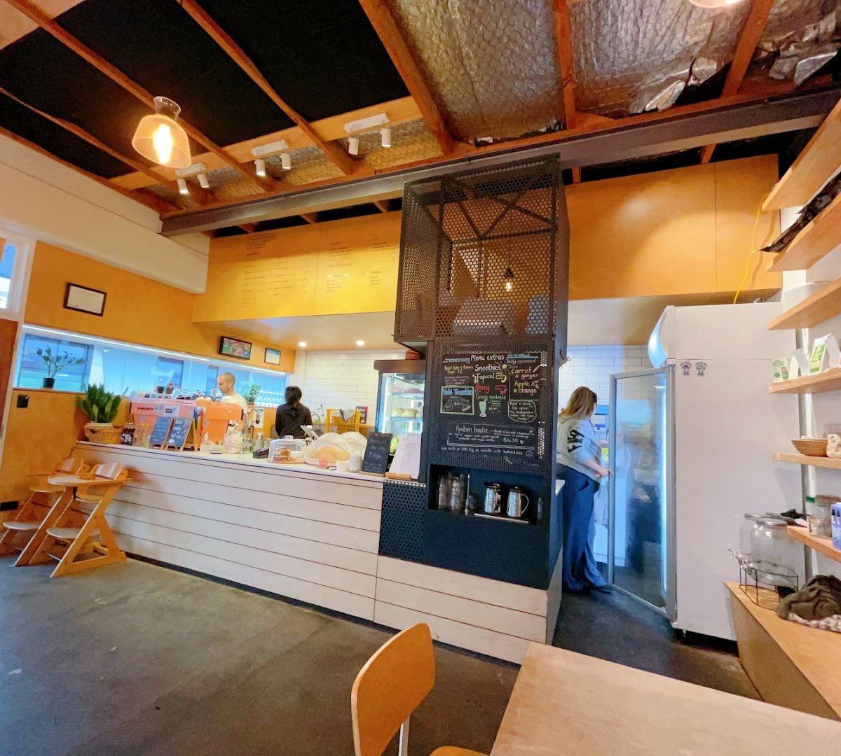Interior of Trade School Kitchen, specialty coffee shop in Wellington