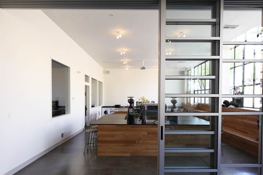 Interior of Counter Culture Coffee Training Center, specialty coffee shop in Oakland