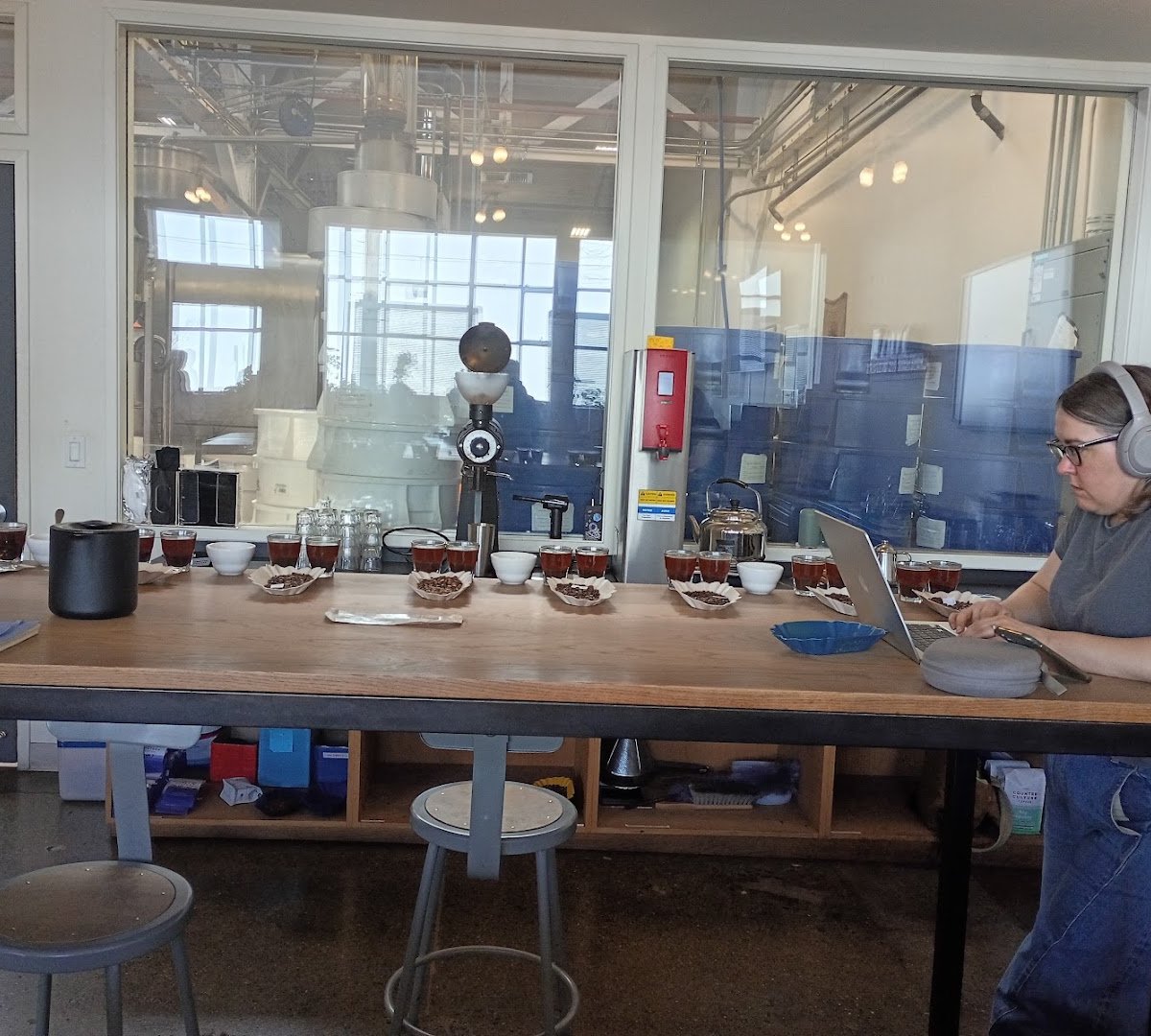 Interior of Counter Culture Coffee Training Center, specialty coffee shop in Oakland