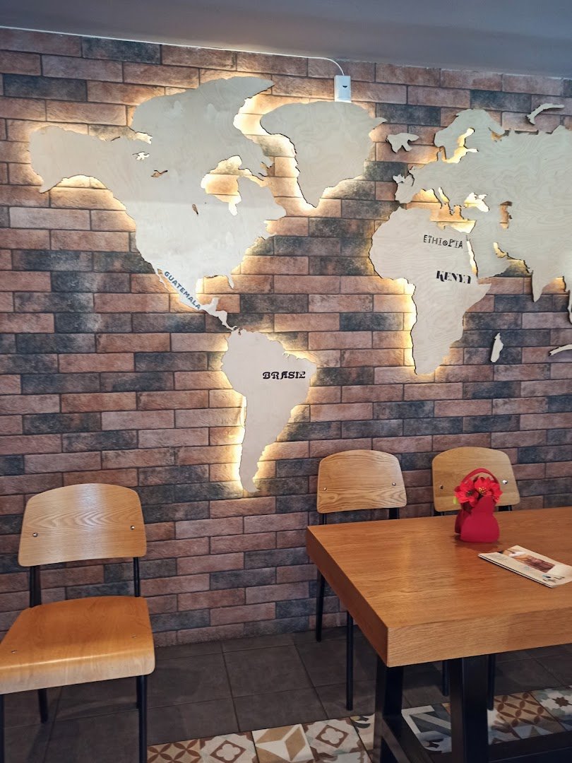 Interior of Coffee Lab Evelpidon, specialty coffee shop in Athens