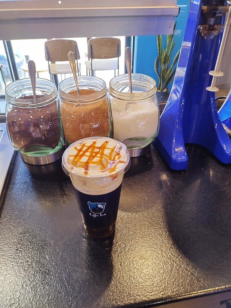 Coffee at Coffee Lab Evelpidon, specialty coffee shop in Athens