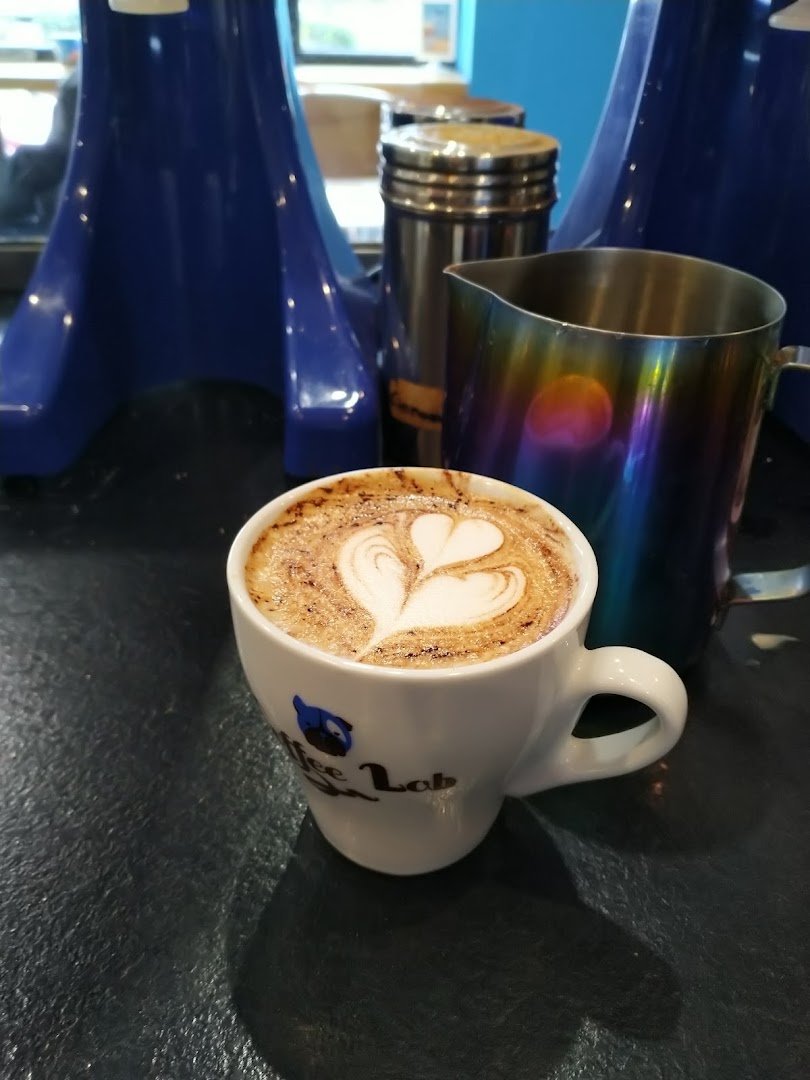 Coffee at Coffee Lab Evelpidon, specialty coffee shop in Athens