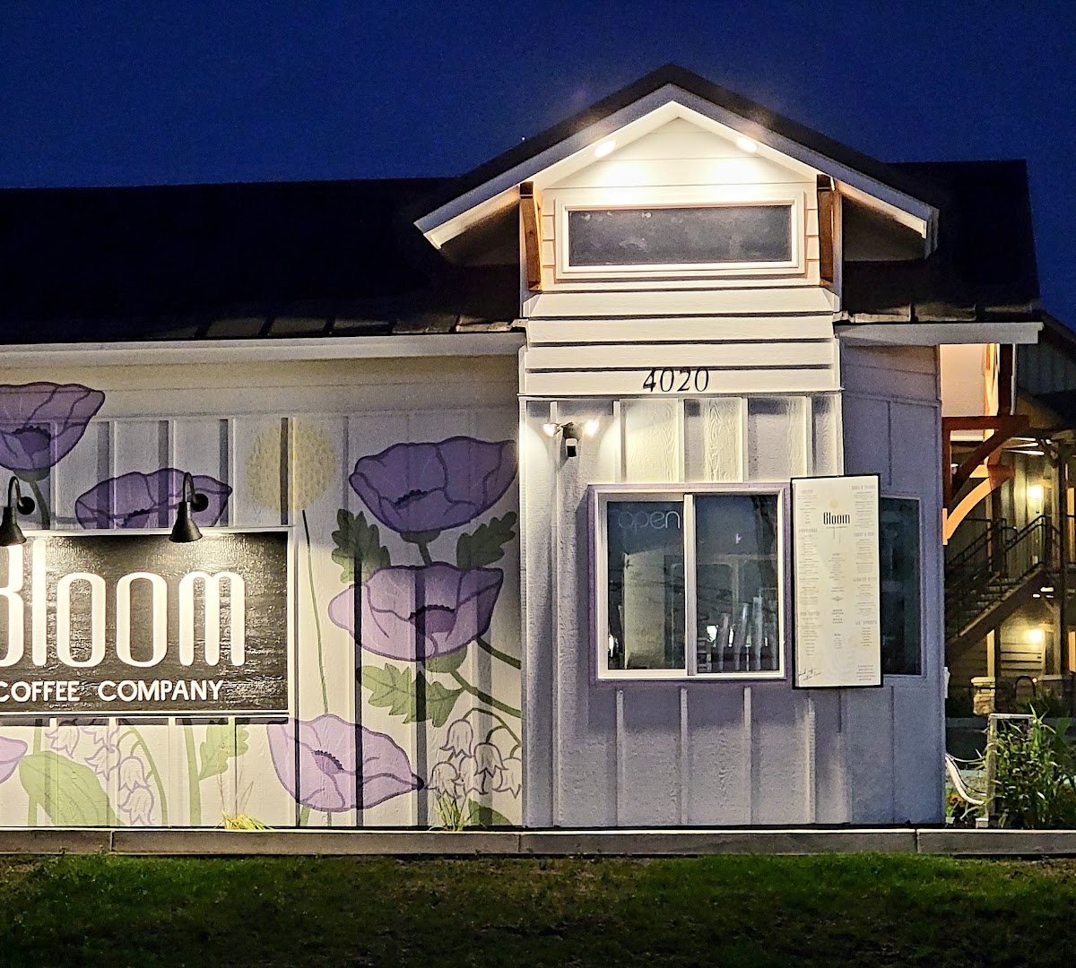 Storefront of Bloom Coffee Co., specialty coffee shop in Spokane