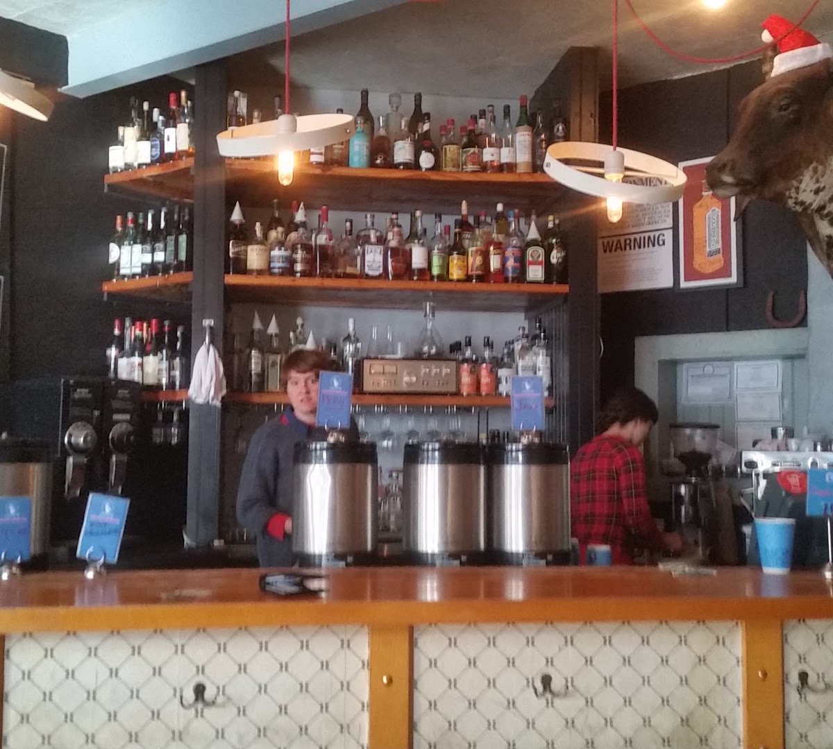 Interior of Java's Cafe, specialty coffee shop in Rochester