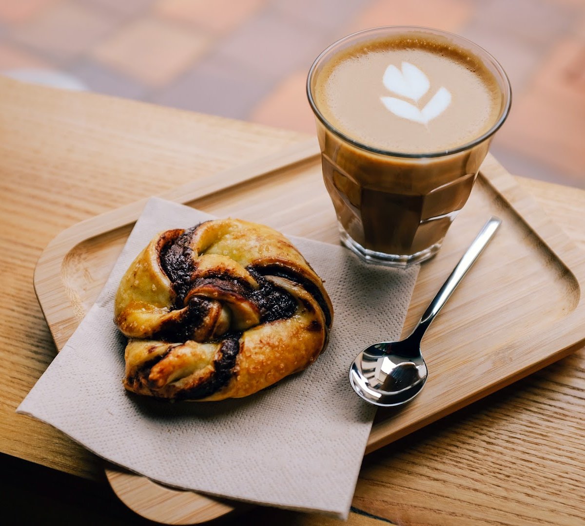 Coffee at Kafe Atrium, specialty coffee shop in Prague