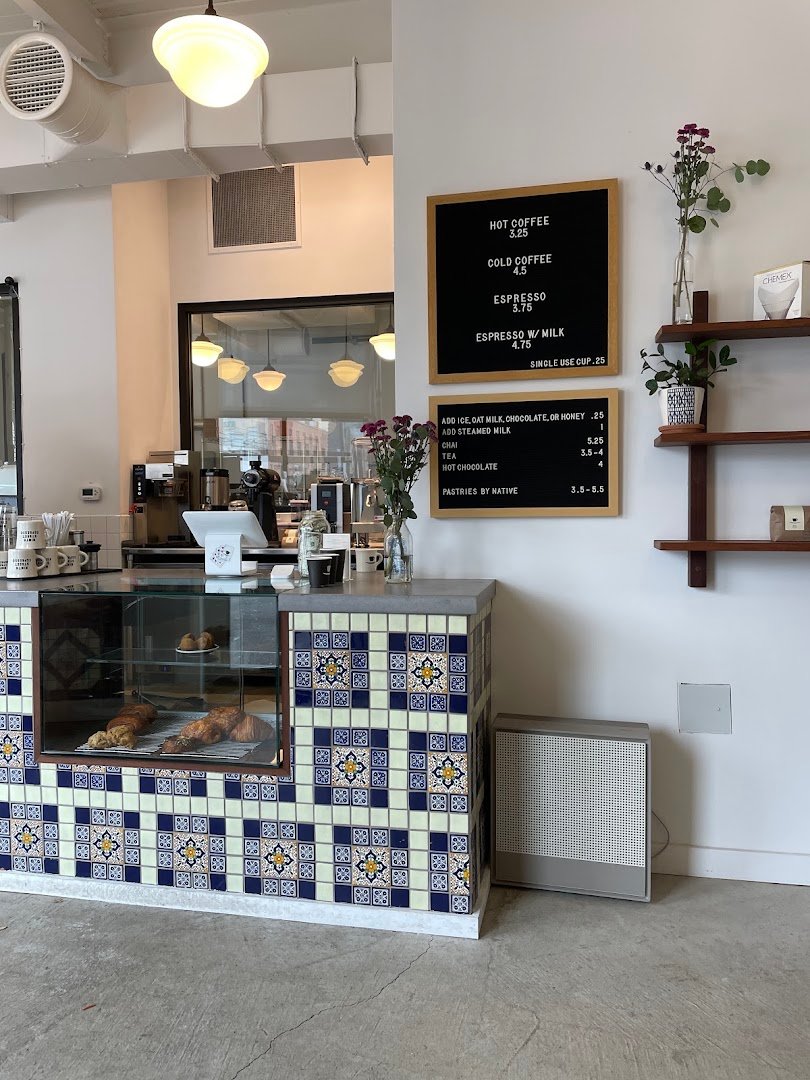 Interior of Ninth Street Espresso, specialty coffee shop in New York