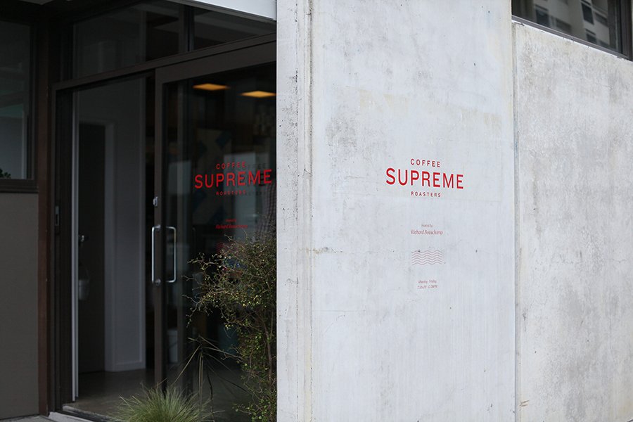 Storefront of Coffee Supreme Roastery, specialty coffee shop in Wellington