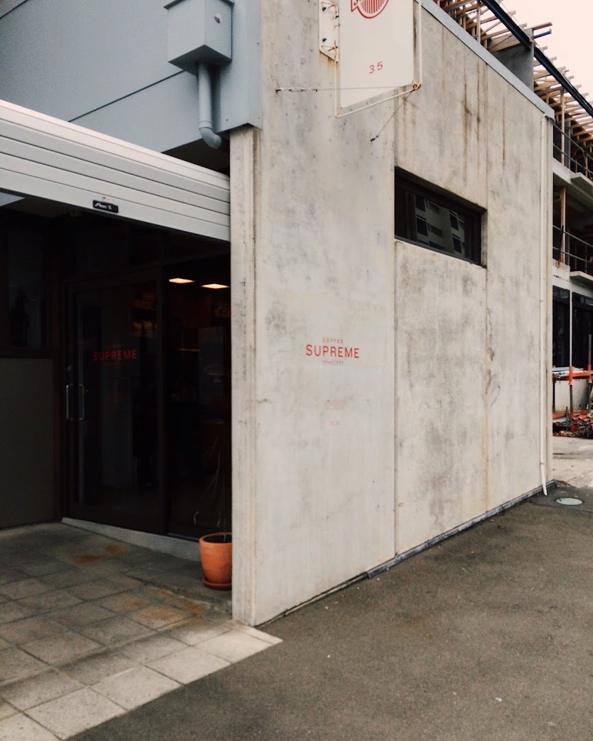Storefront of Coffee Supreme Roastery, specialty coffee shop in Wellington