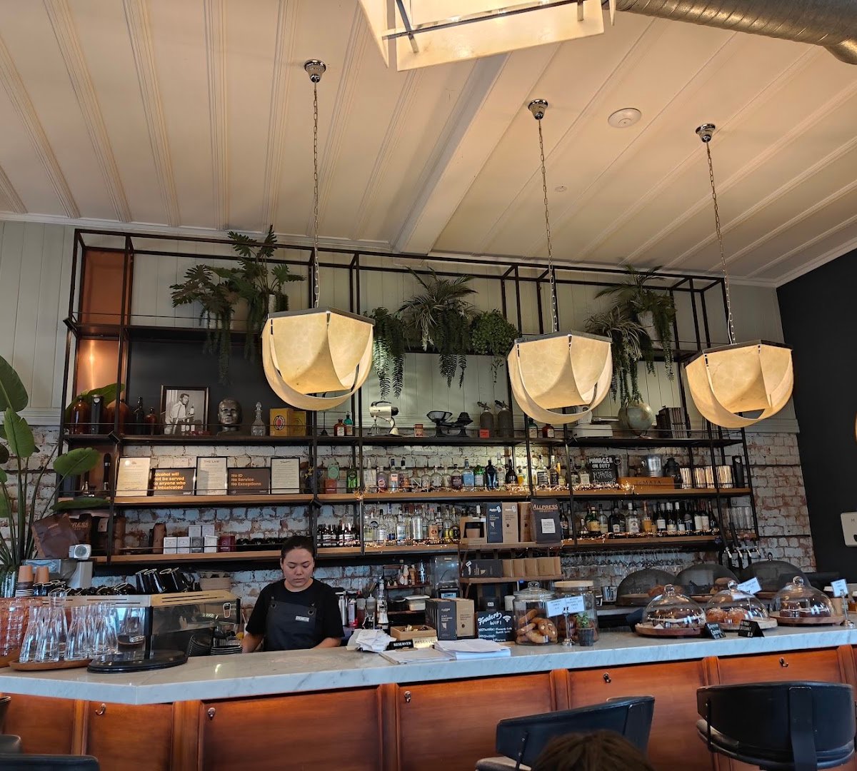 Interior of Frasers, specialty coffee shop in Auckland