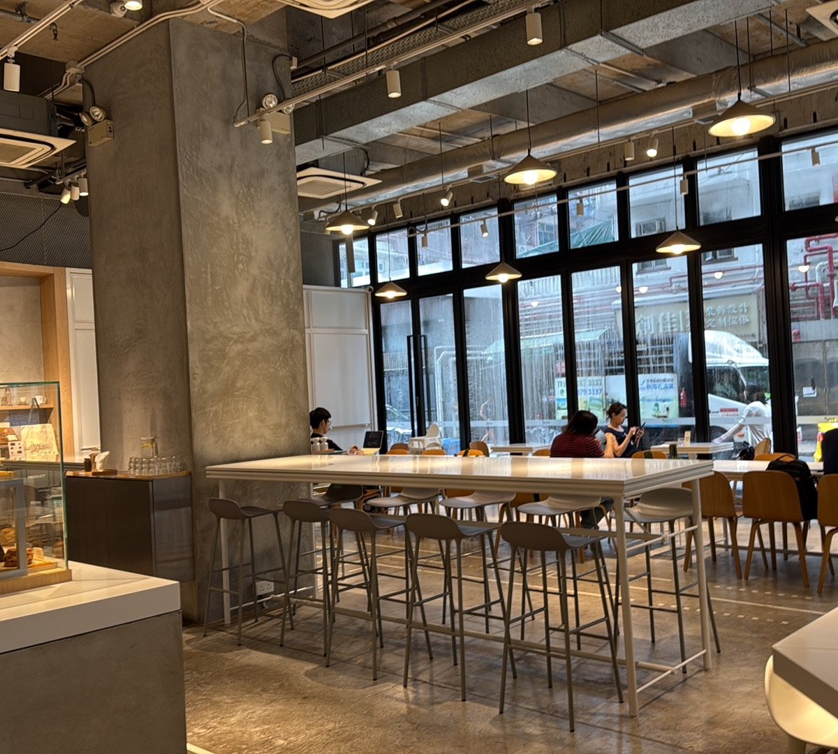 Interior of noc, specialty coffee shop in Hong Kong