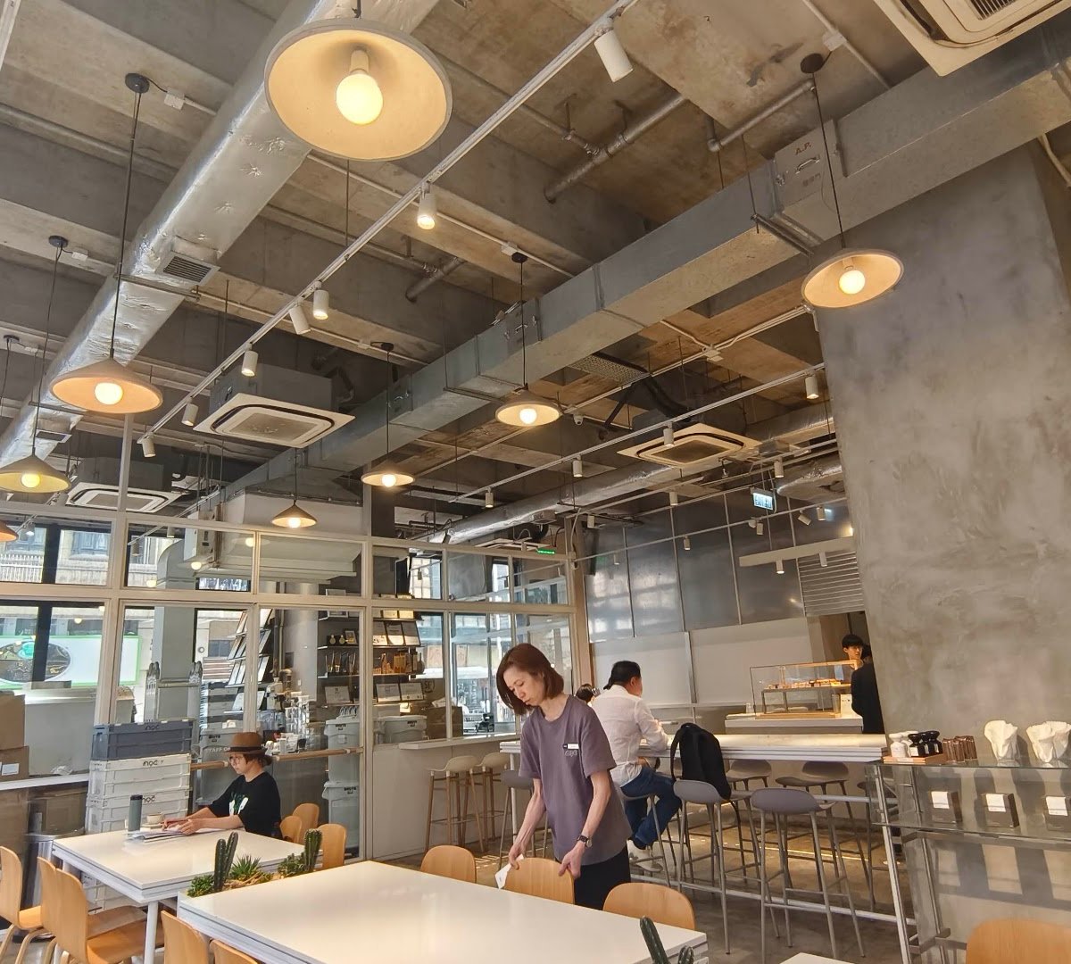 Interior of noc, specialty coffee shop in Hong Kong