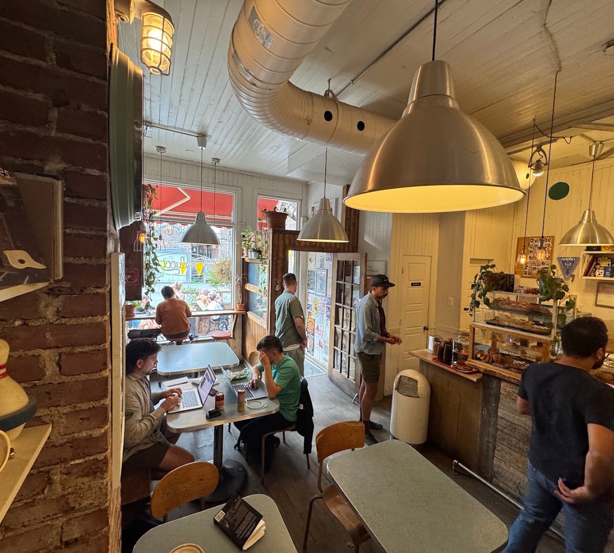 Interior of Ferlucci Coffee Shop, specialty coffee shop in Montreal
