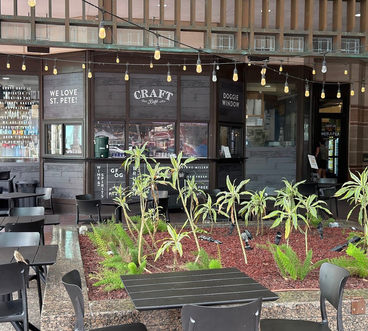 Storefront of Craft Kafe Downtown, specialty coffee shop in Tampa-St. Petersburg