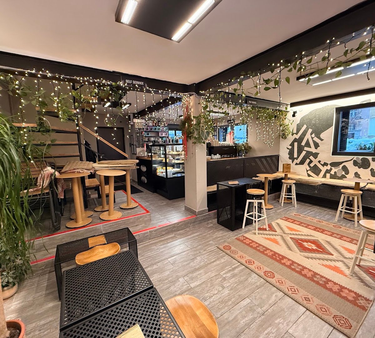 Interior of Dusha Specialty Coffee, specialty coffee shop in Belgrade