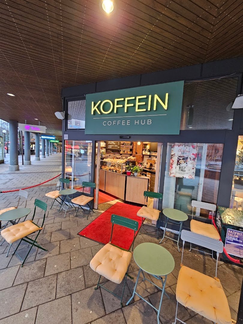 Storefront of Koffein Sweden AB, specialty coffee shop in Stockholm