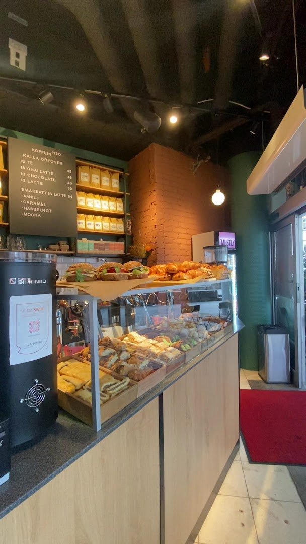Interior of Koffein Sweden AB, specialty coffee shop in Stockholm