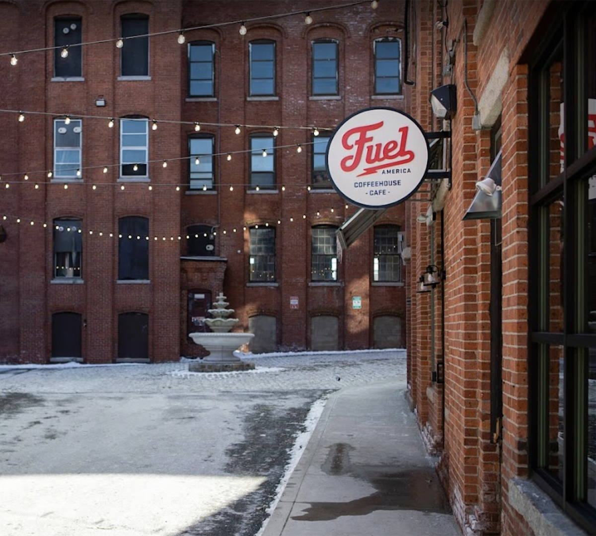 Storefront of Fuel America Grove Street, specialty coffee shop in Worcester