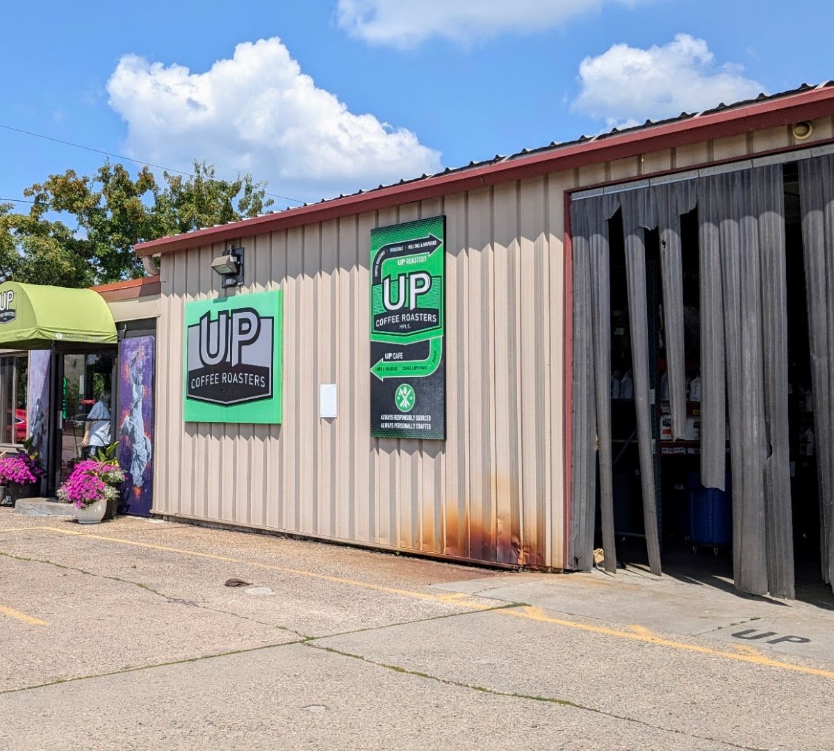 Storefront of Up Coffee, specialty coffee shop in Minneapolis
