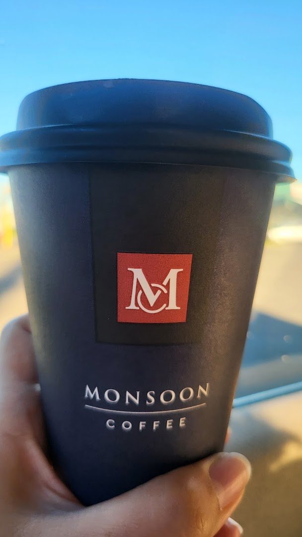 Coffee at Monsoon Coffee Roasters, specialty coffee shop in Auckland