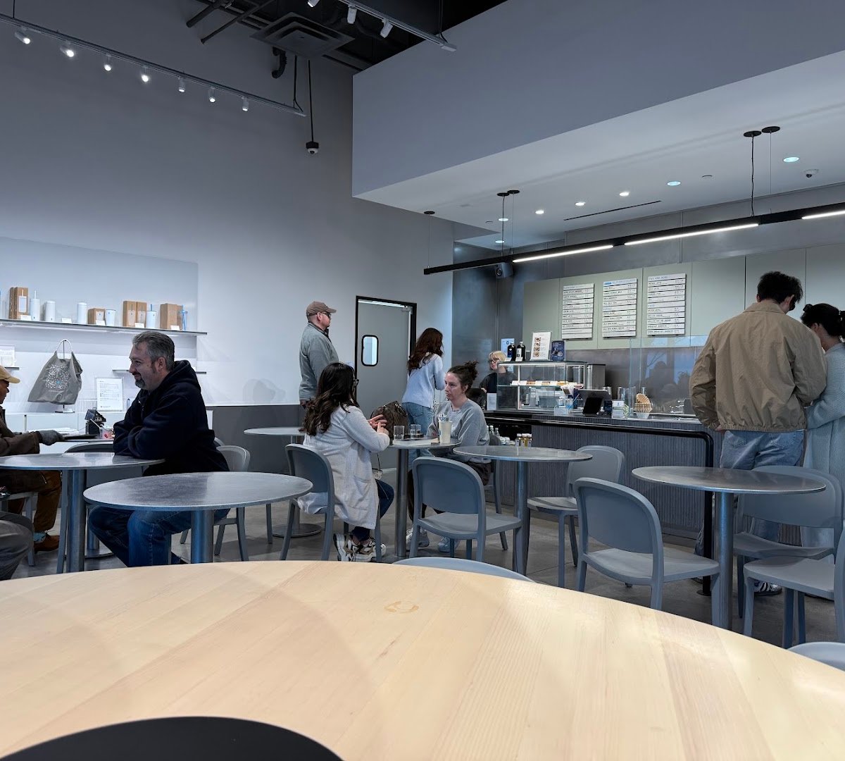 Interior of Blue Bottle Coffee, specialty coffee shop in Las Vegas