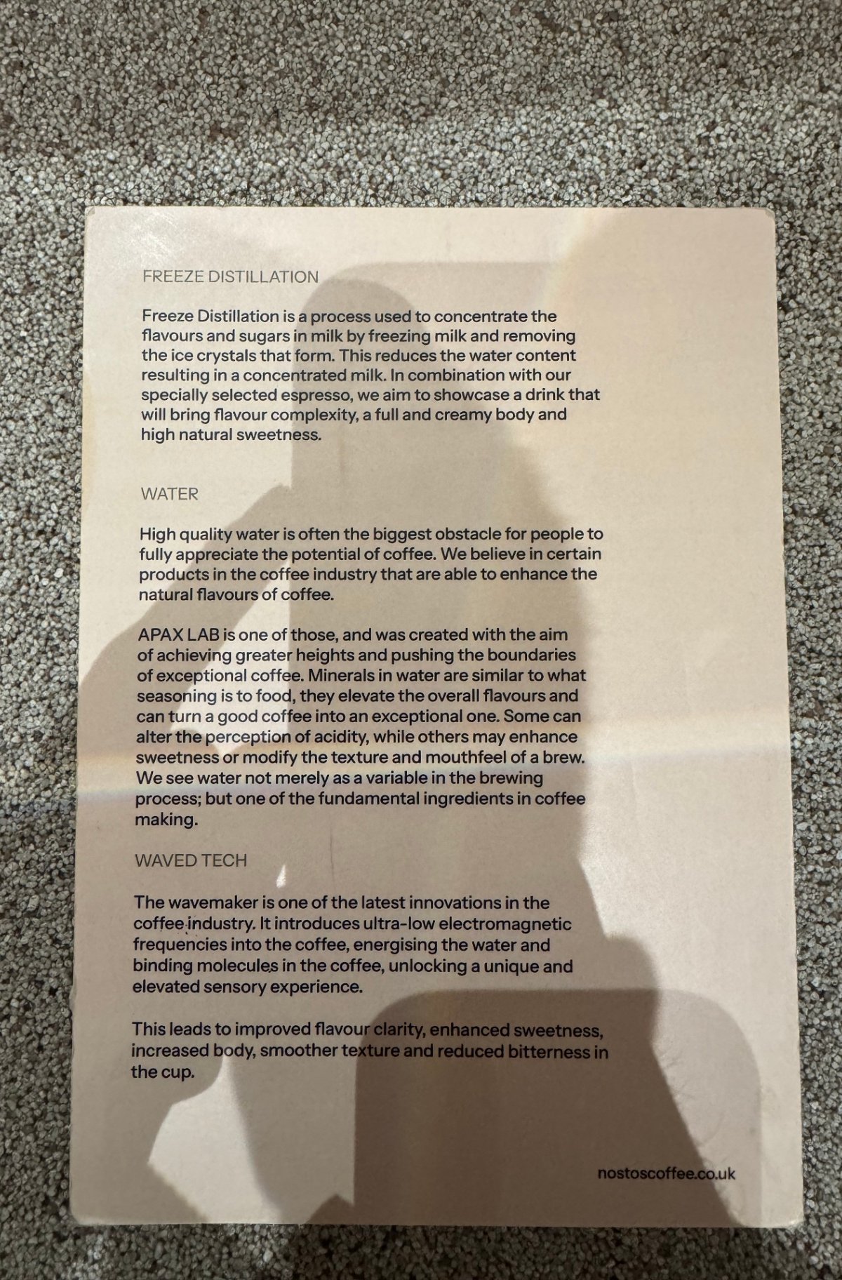 User photo of Nostos Coffee (St James's) by Sheldon